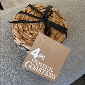 Natural Woven Coasters - Set of 4, Natural